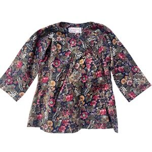 Vintage Made by‎ Handmade Toddler Girls Shirt Dress Floral Cottage Prairie